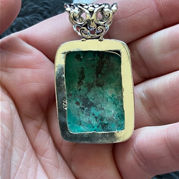 Chrysocolla Stone Crystal Jewelry Pendant - Picture 5 of 7